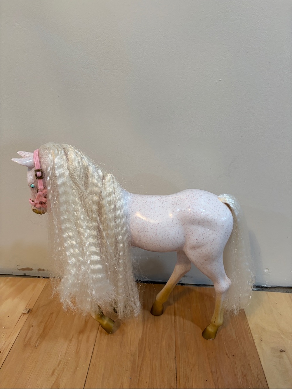 Our Generation White & Gold Doll Horse with White Hair & Blue Eyes 12.5” Tall